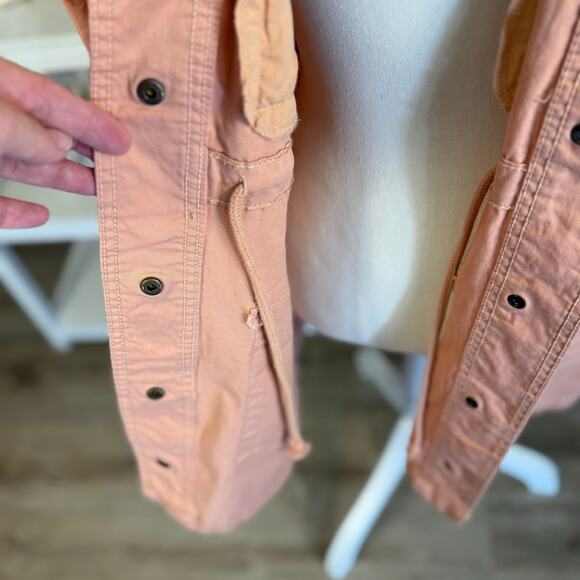 Serra Women's Size L Peach Utility Button Up Jacket w/ Drawstring Waist  #3418 - Picture 6 of 10